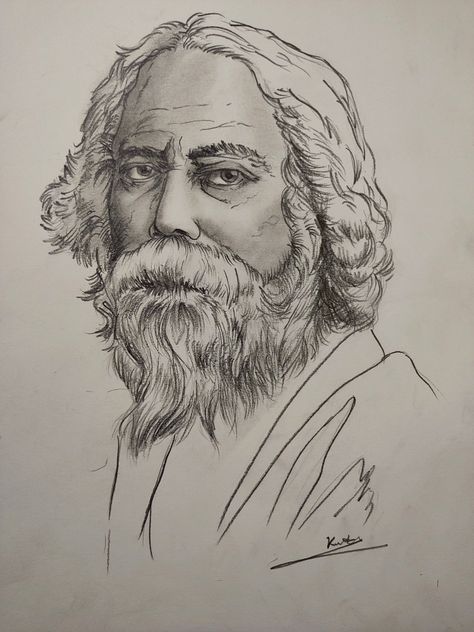 This drawing is made by graphite pencils on 120 GSM paper Pencil Sketch Portrait, Rabindranath Tagore, Sketch Portrait, Vibe Song, Graphite Pencils, Good Vibe Songs, Gsm Paper, Pencil Sketch, Drawing Ideas