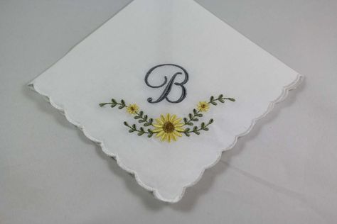 6 Ladies Handkerchiefs You Need In Your Drawer - HankyBook Handkerchief Embroidery, Bridal Handkerchief, Embroidered Hankies, Embroidered Handkerchief Wedding, Ladies Hanky, Handkerchief Wedding, Monogram Machine, Clothes Embroidery Diy, Ladies Handkerchiefs