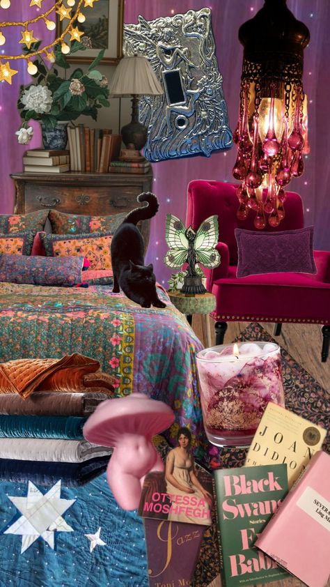 my room 90s Whimsigoth Bedroom, Bratz Room Aesthetic, Whimsigoth Bedroom, Esthetic House, Funky Room, 80s Interior Design, 90s Whimsigoth, 80s Bedroom, 80s Interior