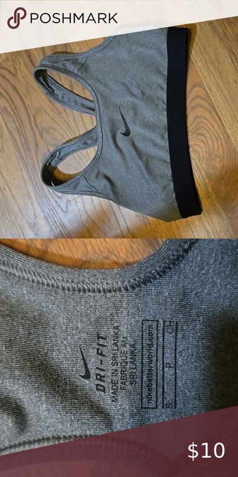 Nike Gray Sports Bra S Gray Sports Bra, Sports Bra, Nike, Bra, Sports, Grey, Outfit Inspo, Plus Fashion, Dresses