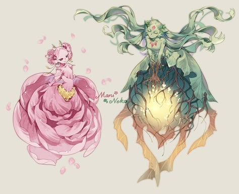 Fairy character design by Maru Neko Mythical Creatures Art, Monster Design, Creature Concept Art, Arte Fantasy, Arte Animal, 판타지 아트, Fairy Art, 영감을 주는 캐릭터, Creature Design