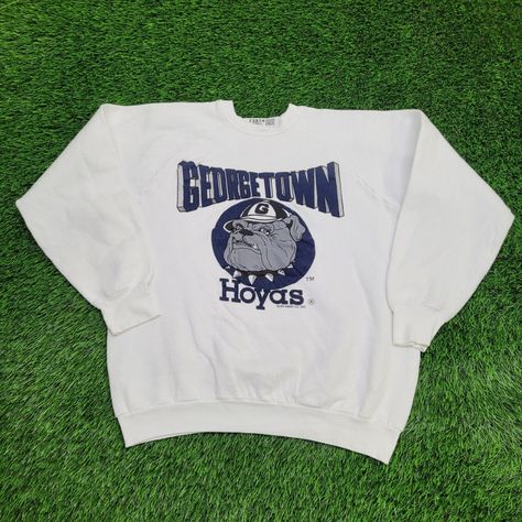 Vintage Georgetown Hoyas apparel for men and women, including sweatshirts, hoodies, and tees 🏀👕 Perfect for sports fans and retro fashion lovers #GeorgetownHoyas #VintageApparel #CollegeFashion Vintage College Sweatshirt, University Merch, Vintage College Sweatshirts, University Apparel, Georgetown Hoyas, Georgetown University, Vintage College, Vintage Sportswear, College Sweatshirt