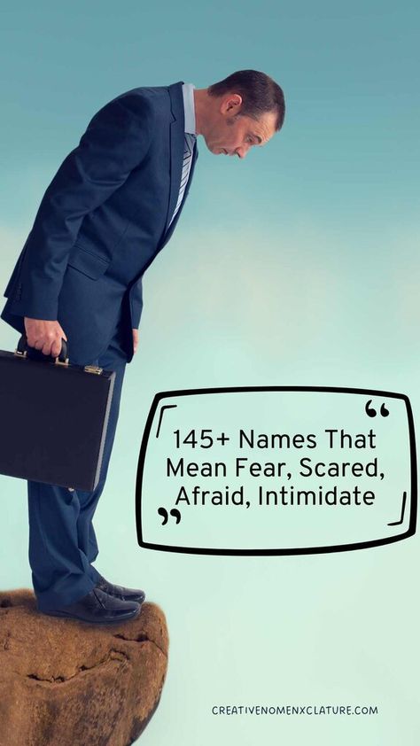 145+ Names That Mean Fear, Scared, Afraid, Intimidate Scottish Names, Welsh Names, Middle Names For Girls, German Names, Fear And Trembling, Spanish Names, Hebrew Names, Dark Warrior, Japanese Names