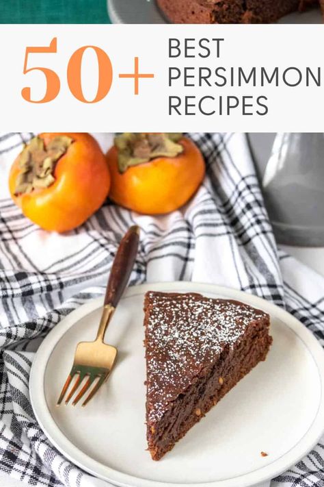 Persimmon Bars Recipe, Savory Persimmon Recipes, What To Make With Persimmons, Gluten Free Persimmon Recipes, Persimmon Recipes Desserts, Easy Persimmon Recipes, Hachiya Persimmon Recipes, Persimmon Bars, Gluten Free Dressing Recipes