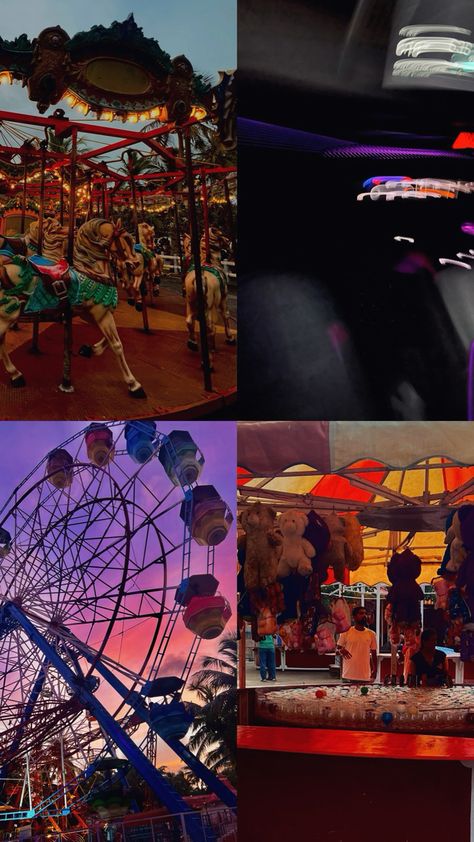 Carousel / Ferris wheel / amusement park / lights Carnival Instagram Story, Amusement Park Instagram Story, Park Instagram Story, Park Story, Instagram Story Idea, Durga Puja, Amusement Park, Instagram Story Ideas, Carousel