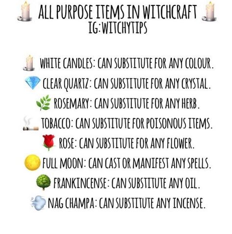 Nellie on Instagram: “I use a lot of these for my own craft. Nag champa is my favorite incense 💜✨ . . . (Credit; @witchytips ) . . . #witch #witchesofinstagram…” Witchcraft Spells For Beginners, Green Witchcraft, Grimoire Book, Magick Spells, Wiccan Witch, Eclectic Witch, Witch Diy, Wiccan Spell Book, Witchcraft Spell Books