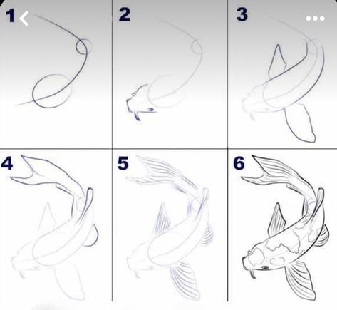 Koi Fish Outline Drawing, Easy Koi Fish Drawing, Coy Fish Drawing Simple, How To Draw A Koi Fish, Koi Fish Drawing Tutorial, How To Draw Koi Fish, Koi Fish Drawing Sketches, Koi Fish Tattoo Drawing, Koi Tutorial