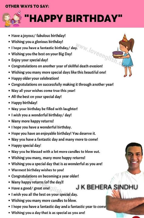 Cute Ways To Say Happy Birthday To Your Best Friend, Better Way To Say Happy Birthday, Birthday Wishes For Didi In English, Other Ways To Say Happy Birthday, Cute Ways To Say Happy Birthday, Unique Birthday Captions, Birthday Rhymes, Ways To Say Happy Birthday, Funny Happy Birthday Messages