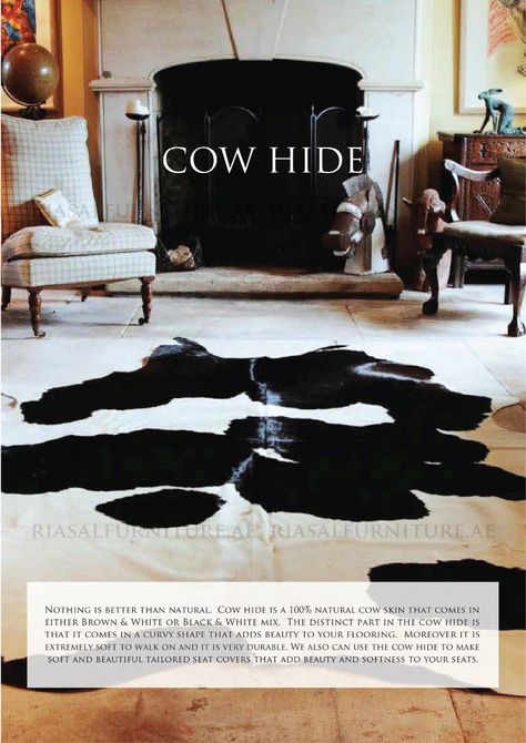 #Cowhiderugs are natural rugs made from the hide of cows. They are known for their unique and distinct patterns, durability, and versatility. Cowhide rugs can be used as floor coverings or as decorative accents in various interior design styles. Mail us: info@sisalcarpet.ae  Call us: 056-600-9626 Carpet Tiles Office, Cow Hide Rugs, Hide Rugs, Natural Flooring, Cowhide Rugs, Unique Flooring, Hide Rug, Durable Flooring, Cow Skin