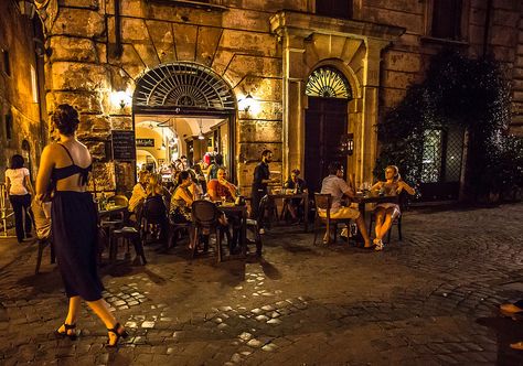 Nightlife Rome | by cpphotofinish Streets Night, Aesthetic Night Life, Rome Aesthetic, Jazz Bar, Italian Life, Rome Travel, In Another Life, Italian Summer, Negroni