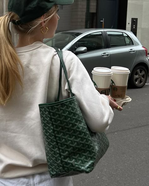 Casual Outfit Ideas: Goyard St. Louis Tote Goyard Bag Price, Goyard Tote Price, Goyard Tote Outfit, Goyard Tote Bag, Goyard Tote, Tote Outfit, Goyard Bag, Stockholm Fashion, Old Money Aesthetic