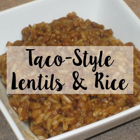 Vegetarian Taco Meat, Lentils Rice, Mom Meals, Vegetarian Taco, Busy Mom Recipes, Lentil Dishes, Taco Fillings, Low Cholesterol Recipes, Lentils And Rice