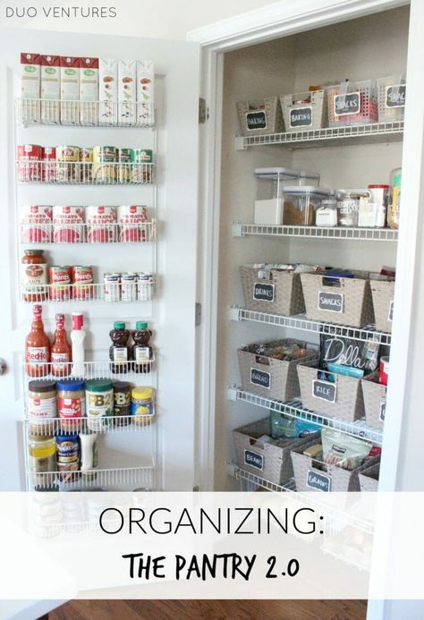 15 pantry organization ideas Closet Into Pantry, Diy Pantry Organization, Pantry Organization Ideas, Organization Pantry, Organized Pantry, Diy Pantry, Kitchen Organization Pantry, Pantry Ideas, Coat Closet