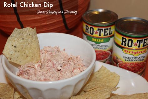 Rotel Chicken Dip recipe. Looking for ways to spice up game day and save money at the same time? My husband loves when I make simple three-ingredient chicken dip Chicken Rotel Dip, Dip With Rotel, Chicken Rotel, Rotel Chicken, Rotel Dip, Chicken Dip Recipe, Chicken Dip, Amazing Appetizers, Chicken Dips