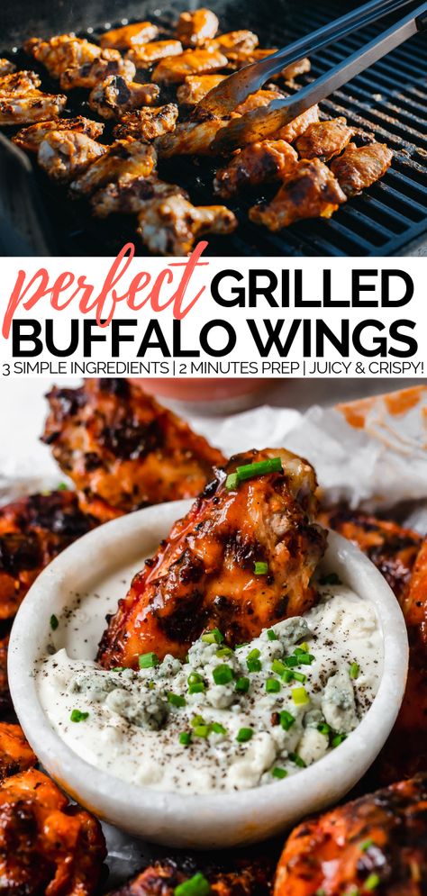 Buffalo Chicken Wings On The Grill, Grilled Chicken Wings Sauce, Grilled Buffalo Chicken Wings, Chicken Wings On Grill Recipes, Best Grilled Wings Recipe, Wings On Grill Recipe, Grill Chicken Wings Recipes, Best Grilled Wings, Chicken Wings Grilled Recipes