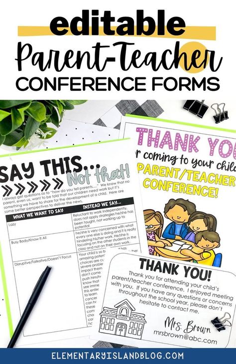 Conference Reminder, Parent Teacher Conference Forms, Holiday Classroom Activities, Teacher Comments, Parent Teacher Conference, Conference Forms, Intervention Classroom, Student Reflection, Teacher Evaluation