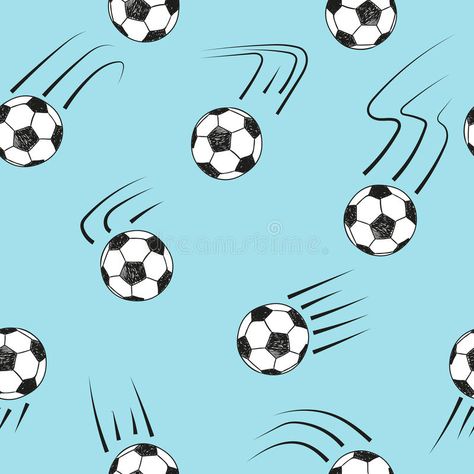 Seamless pattern with doodle soccer balls on blue. Vector football background #Sponsored , #ad, #Sponsored, #doodle, #Seamless, #football, #soccer Soccer Balls Wallpaper, Soccer Illustration, Kids Bookmarks, Soccer Backgrounds, Football Background, Blue Background Wallpapers, Football Ball, Bookmarks Kids, Blue Football