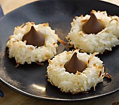 4 New Ways to Make Peanut Butter Blossom Cookies Hersheys Kisses, Coconut Macaroon, Peanut Butter Blossom Cookies, Macaroon Cookies, Blossom Cookies, Peanut Butter Blossoms, Coconut Macaroons, Office Depot, Chewy Cookie