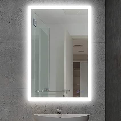 Bathroom Led Mirror, Backlit Bathroom Mirror, Wall Mounted Makeup Mirror, Bathroom Makeup, Bathroom Led, Led Bathroom Mirror, Smart Bathroom, Backlit Mirror, Mirror Led