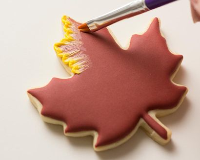 SweetAmbs®: Brush Embroidery Tutorial | Domino Sugar Fall Cookie Decorating Ideas, Sweet Ambs Cookies, Sweetambs Cookies, Decorated Fall Cookies, Fall Icing, Fall Leaf Sugar Cookies, Thanksgiving Sugar Cookies Decorated, Fall Decorated Sugar Cookies, Fall Leaf Cookies