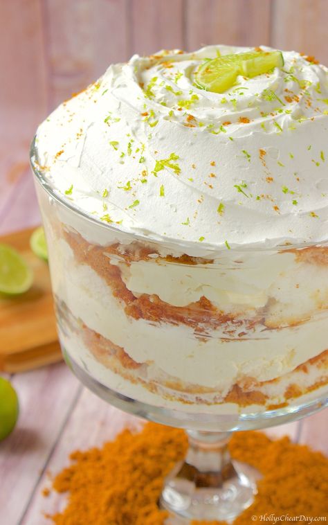 Key Lime Trifle, Summer Trifle Recipes, Angel Food Cake Trifle, Summer Trifle, Spaghetti Eis Dessert, Key Lime Tarts, Ww Ideas, Lime Tart, Lime Desserts