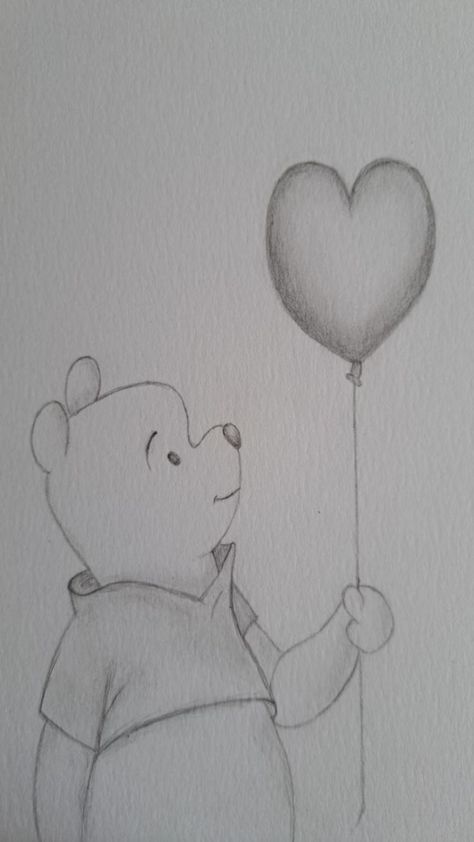 Cute Little Doodles Aesthetic, Pooh Drawing Easy, Winnie The Pooh Drawing Easy, Winnie The Pooh Drawings, Winnie The Pooh Sketch, Pooh Drawing, Winnie The Pooh Drawing, Improve Your Drawing, Christian Drawings