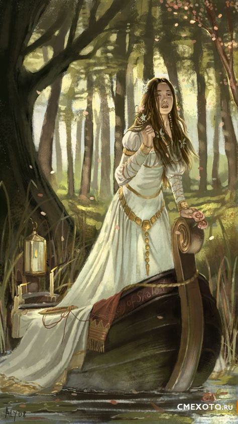 Mists Of Avalon, The Lady Of Shalott, Roi Arthur, Illustration Fantasy, Arthurian Legend, Heroic Fantasy, Fantasy Magic, Pre Raphaelite, Arte Sketchbook