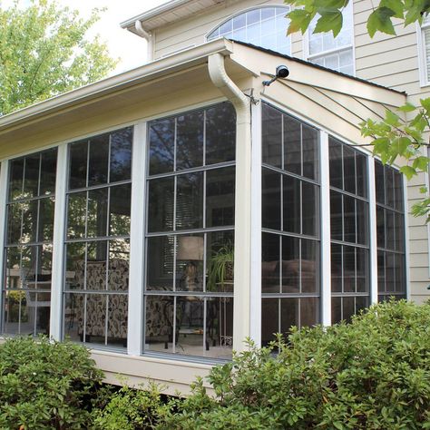 Eze Breeze Porch Enclosure System - Photos & Ideas | Houzz Eze Breeze Windows, Eze Breeze, Decorative Water Fountain, Porch Enclosures, Porch Kits, Three Season Room, Porch Windows, Building A Porch, Home Improvement Loans