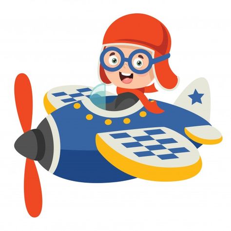 Happy kid flying in airplane Premium Vec... | Premium Vector #Freepik #vector #cartoon #airplane #kid #plane Airplane Cartoon, Airplane Illustration, In Airplane, Flying Airplane, Airplane Kids, Cartoon Airplane, Transportation Crafts, Airplane Drawing, Planes Party