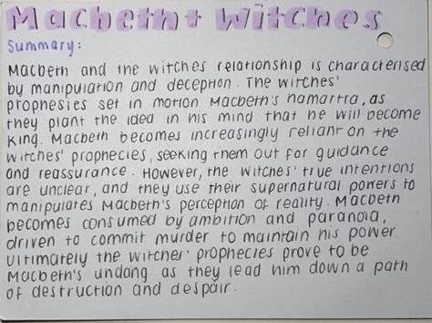 Gcse Poems, English Literature Notes, Gcse English Literature, Gcse Revision, Exam Study Tips, Effective Study Tips, Revision Notes, The Witches, English Writing Skills