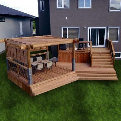 Diy Ground Level Deck, Backyard Deck Designs, Deck On A Budget, Small Deck Designs, Back Deck Designs, Free Deck Plans, Patio Plan, Small Backyard Decks, Ground Level Deck