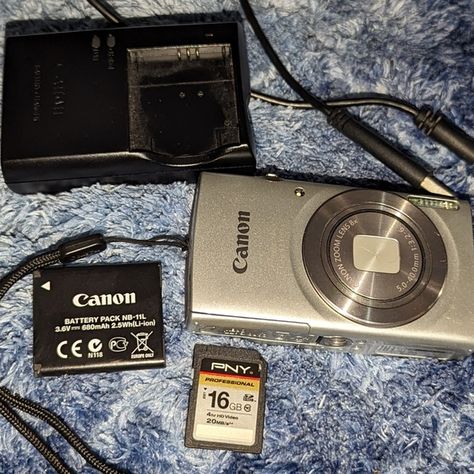 Canon PowerShot ELPH 180 Includes battery charger, USB cord and 16GB SD card. Canon Powershot Elph 180 Aesthetic, Canon Elph 180, 2025vision Board, Canon Powershot Elph 180, Aesthetic Man, Smart Auto, Canon Powershot, Zoom Lens, Screen Size