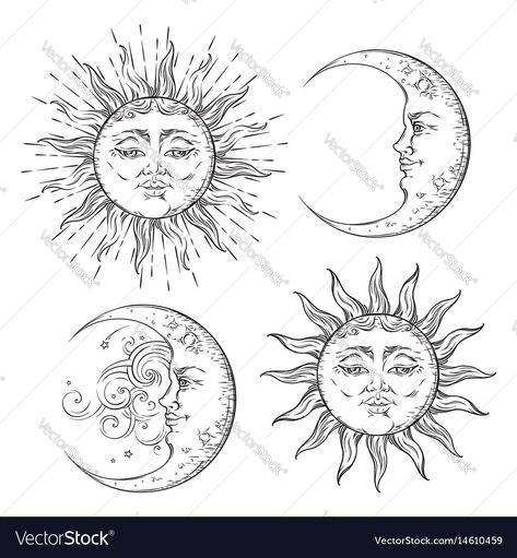 Tatoo Tattoo Design Hand, Art Soleil, Tattoo Sonne, Sun Tattoo Designs, Moon Drawings, Moon Set, Arte Doodle, Kunst Tattoos, Men Tattoos