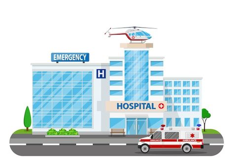 Hospital building medical icon | Premium Vector #Freepik #vector #hospital-cartoon #hospital-sign #hospital #hospital-illustration Hospital Building, Tissue Paper Flowers Diy, Building Aesthetic, Plans Architecture, Preschool Activities Toddler, Community Helper, Medical Icon, Medical Symbols, Hospital Design