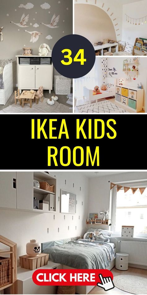 Ikea Kids Bed Hack, Ikea Kids Room Ideas, Ikea Toddler Room, Small Toddler Rooms, Small Toddler Bedroom, Kallax Kids Room, Ikea Boys Bedroom, Ikea House, Ikea Kids Bedroom