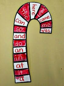 Christmas Sight Word Activities, Candy Cane Ideas, School Wide Themes, Resist Painting, Reading Areas, Christmas Literacy, December Ideas, December Kindergarten, Sight Word Fun