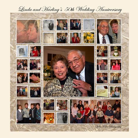 50th anniversary party ideas on a budget | Linda and Harling’s 50th Wedding Anniversary Party! | Sally Kolar ... 50 Wedding Anniversary, Grandparents Anniversary, Anniversary Collage, 25 Year Anniversary Gift, Collage Idea, 50 Anniversary, Anniversary Scrapbook, 50th Wedding Anniversary Party, Anniversary Boyfriend