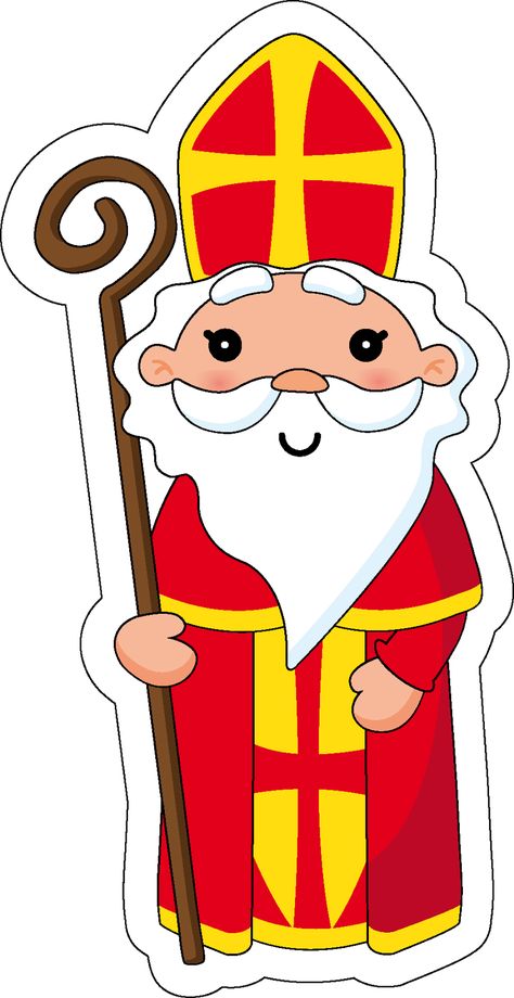 Božićne Čestitke, Božićni Ukrasi, Advent Crafts, St Nicholas Day, Bunny Coloring Pages, San Nicola, San Nicolas, Saint Nicolas, St Nicolas