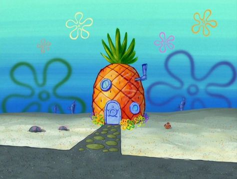 Spongebob House Wallpaper, Spongebob House, Cave Images, Pineapple House, House Wallpaper, Pineapple Under The Sea, Nickelodeon Spongebob, Van Ideas, Spongebob Wallpaper