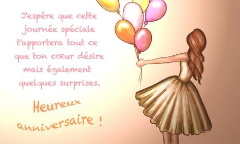 J'espère que cette journée spéciale t'apportera tout ce que ton cœur désire mais également quelques surprises. Happy Birthday In French, Bon Weekend, Happy Birthday, Place Card Holders, Birthday