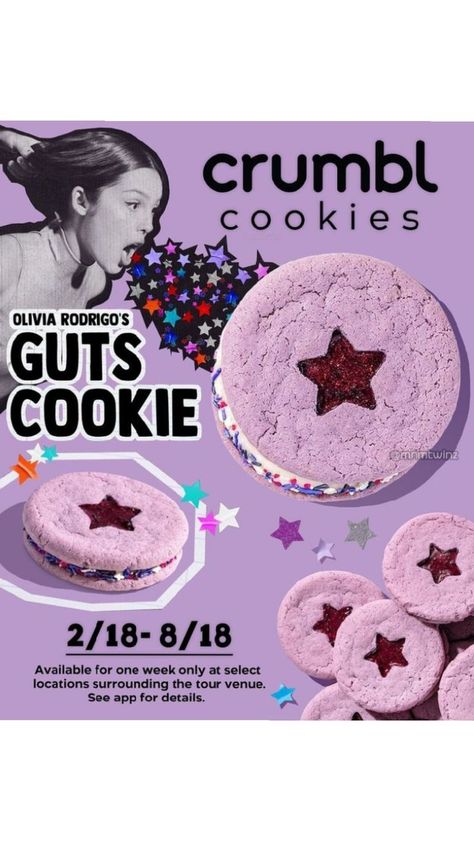 try Olivia Rodrigo's new crumbl cookie!! Journal Inspiration Writing, Olivia Rodrigo, Journal Inspiration