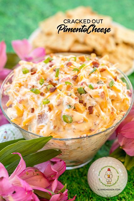 Cracked Out, Pimento Cheese Dip, Homemade Pimento Cheese, Pimento Cheese Spread, Thanksgiving Appetizers Easy, Pimento Cheese Recipes, Pimiento Cheese, Bacon Dip, Masters Golf