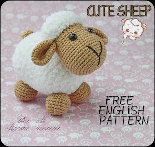 Free Sheep Crochet Pattern, Lamb Crochet Pattern Free, Sheep Crochet Pattern Free, Crochet Sheep Free Pattern, Sheep Crochet, Amigurumi Minta, Crochet Sheep, Easy Knitting Projects, Pola Amigurumi