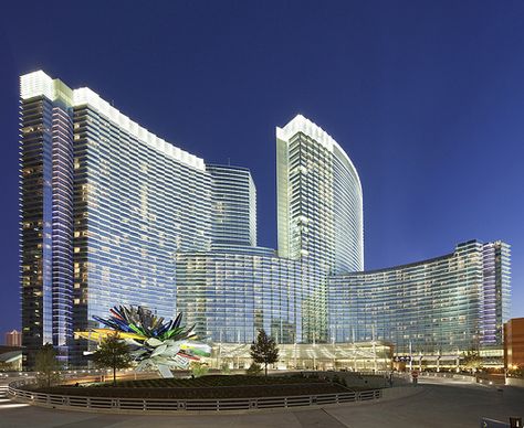 Aria Hotel Las Vegas, Company Exterior, Condominium Architecture, Architecture Photography Buildings, Hotel Design Architecture, Las Vegas Resorts, Building Aesthetic, Office Building Architecture, Skyscraper Architecture