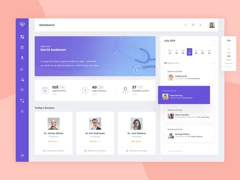 Hospital Management System by Mahesh Kantariya for Agile Infoways on Dribbble Hospital Management System, Hospital Management, Design Sites, Ui Ux 디자인, App Ideas, Web Design Mobile, Flat Ui, Dashboard Ui, Hospitality Management