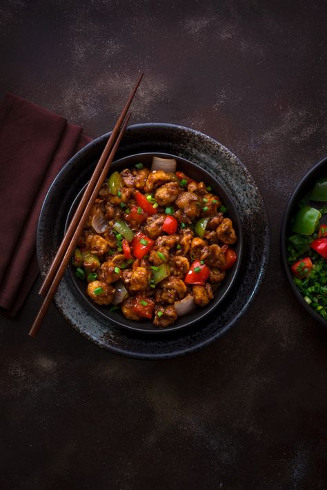 Dry Manchurian Photography, Chicken Manchurian Photography, Mushroom Chinese Recipe, Indo Chinese Food, Dry Manchurian, Chinese Food Photography, Mushroom Manchurian, Chilli Mushroom, Chilly Chicken