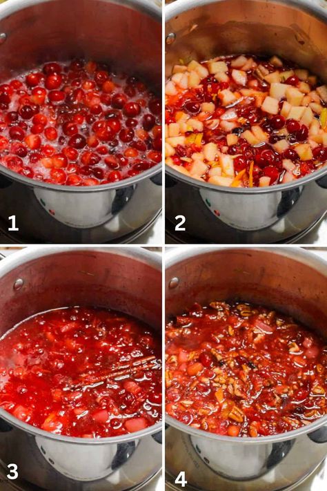 Cranberry Chutney Recipe with Fresh Fruit and Pecans