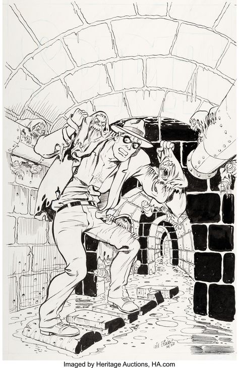 Will Eisner Art, Action Illustration, Will Eisner, Complex Art, Sequential Art, Human Figure Drawing, Bristol Board, Comic Book Pages, Classic Comics