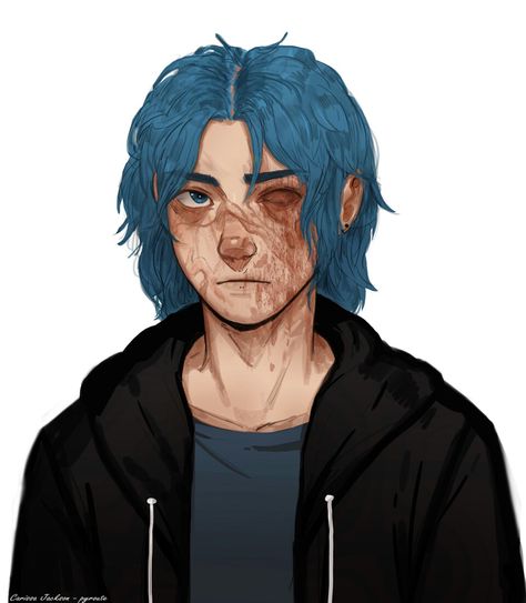 Sally Face, A Drawing, Blue Hair, The Story, Books Wattpad, Wattpad, Books, Hair, Blue