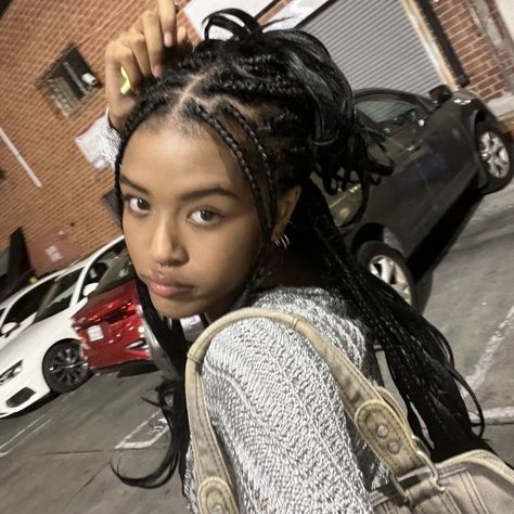 Dorcas Meadowes, Cute Box Braids, French Curl, Cute Box Braids Hairstyles, Protective Hairstyles Braids, Pretty Braided Hairstyles, Girls Braids, Penteado Cabelo Curto, Box Braids Hairstyles